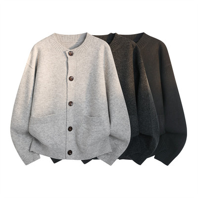 NOLOGOPLUS秋冬款圆领开衫外套