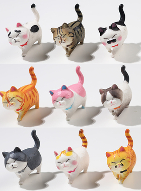 立体公仔猫咪摆件奶油胶手机壳