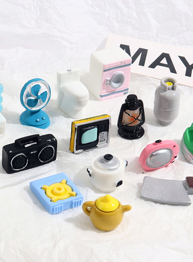 仿真小家电收音机饮水机电视机炊具 儿童diy过家家玩具迷你摆件女