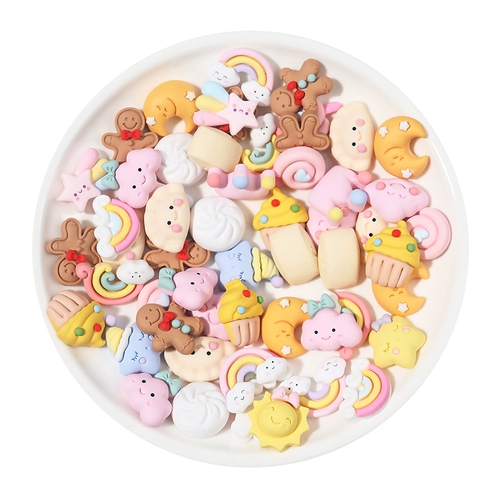 Радужный кремовый чехол для телефона, аксессуар для волос ручной работы