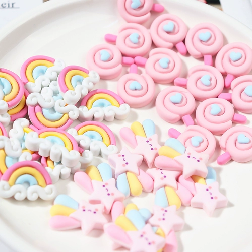 Радужный кремовый чехол для телефона, аксессуар для волос ручной работы