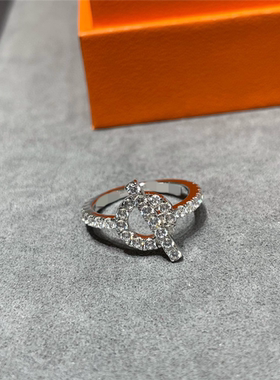 纯银OT满钻戒指高级八心八箭女生超级闪18K质感气质小红书热卖