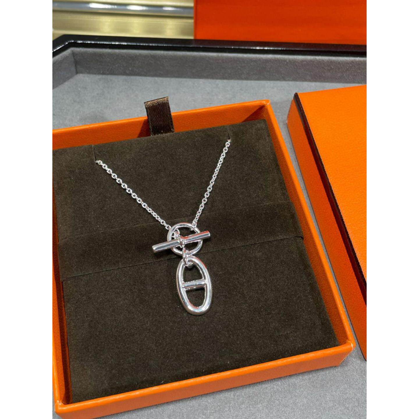 Chaine d'Ancre项链纯银猪鼻子高级感锁骨炼女生超级闪18K气质