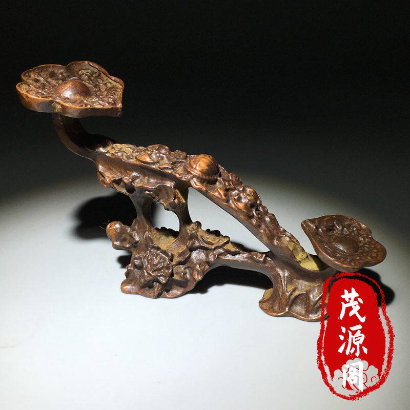 古玩收淘老物件万事如意摆件古董旧货老铜器人生如意手把件收藏品