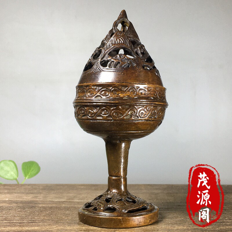 仿古铜器博山炉古代香炉家用室内薰炉沉香檀香炉摆件桌面装饰品