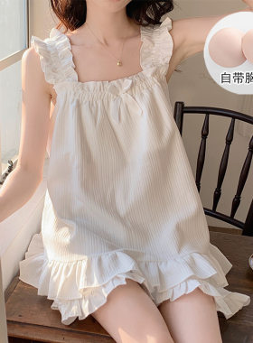 织棉性感夏天女士公主风家居服