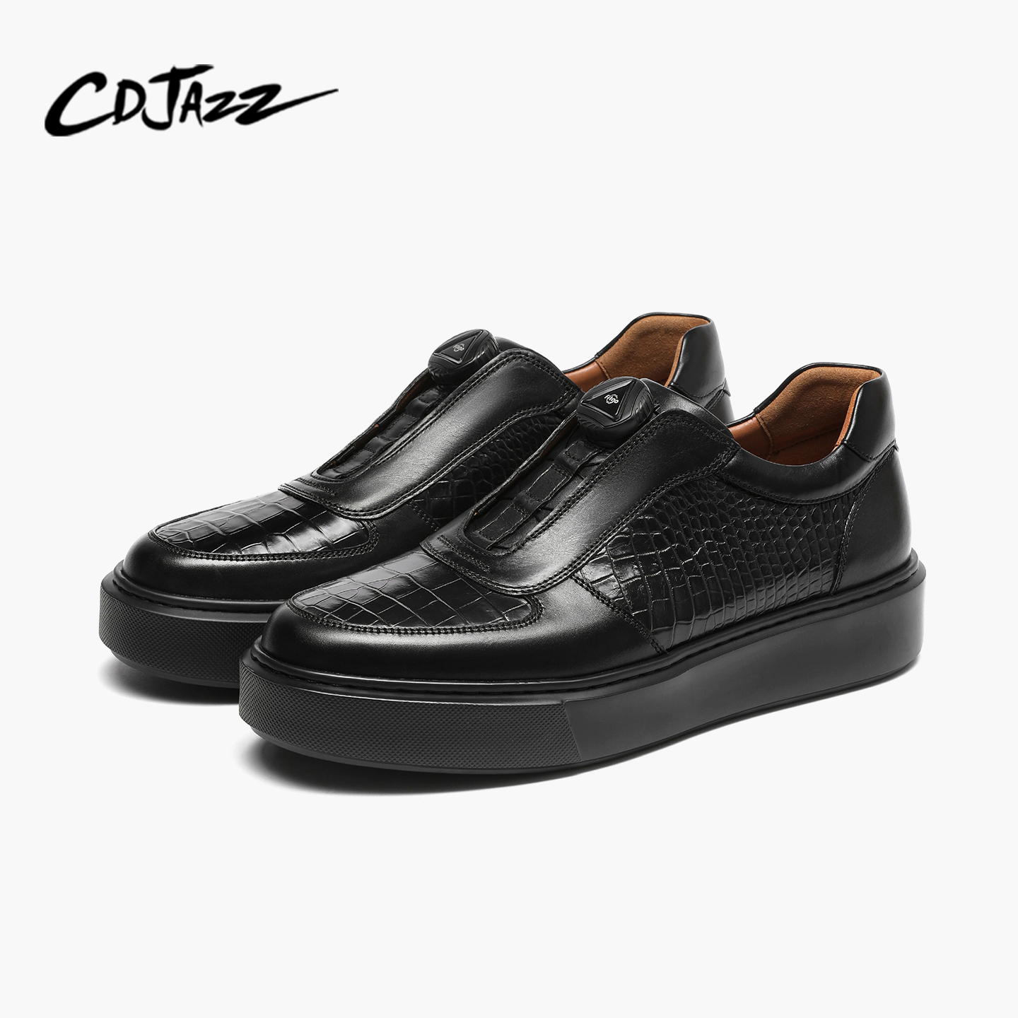 CDJAZZ/卡地爵士鳄鱼皮休闲板鞋
