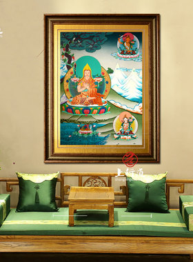 手绘佛像师徒玄关装饰画