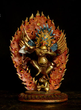 尼泊尔手工彩绘密宗大鹏金翅鸟