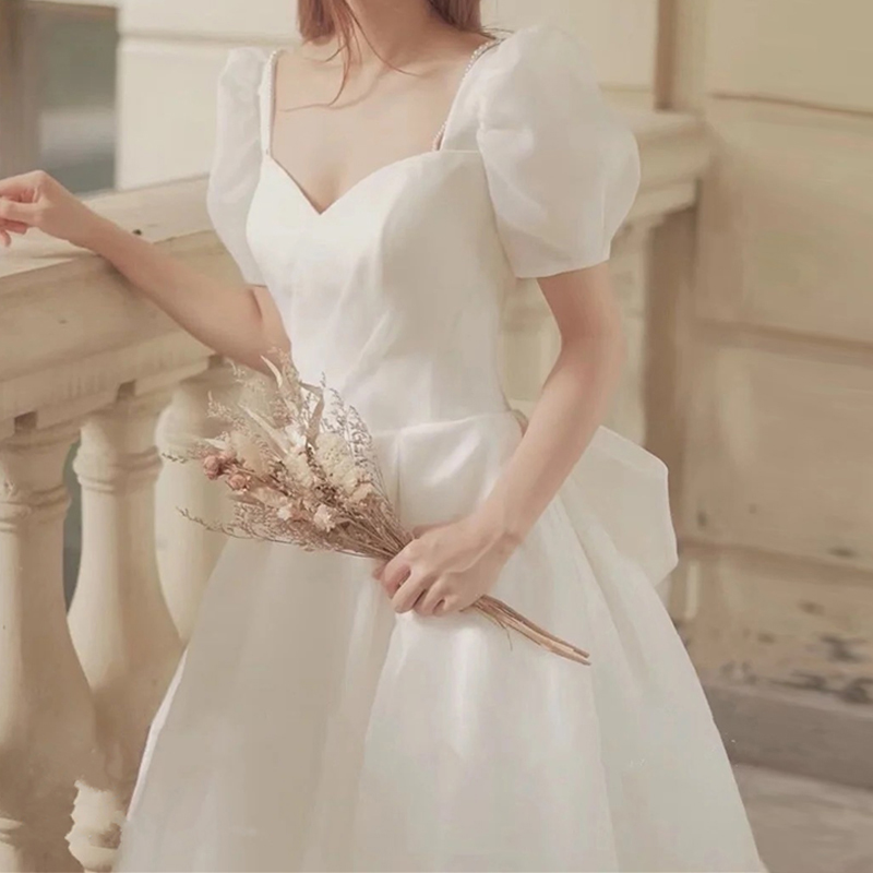  FHS3 single -piece wedding dress (broken code clearance)+L  