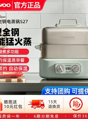 大宇全钢三层电蒸锅蒸煮炖一体
