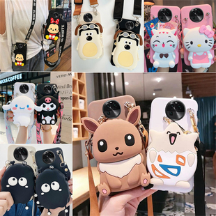 零钱包适用于oppofindx6手机壳软壳防摔Findx6pro保护套可爱卡通后盖PGFM10卡包斜跨软胶外壳保护壳女款学生