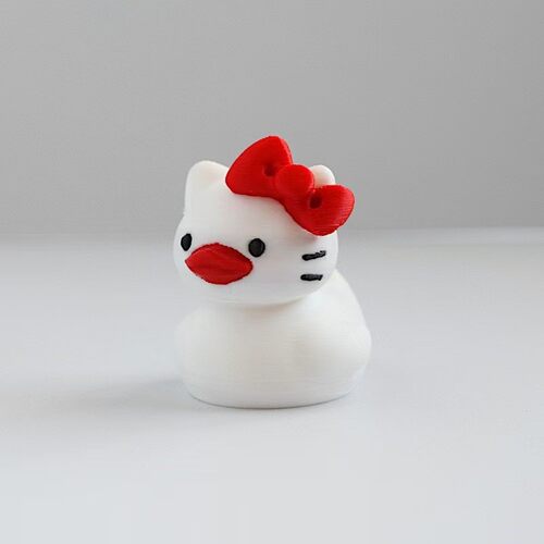 跨境万圣节装饰3d打印凯蒂猫鸭玩偶挂件模型玩具礼物3D打印玩