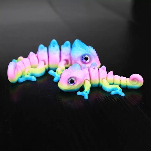 3D打印磁吸变色龙蜥蜴全身关节可动仿真儿童模型生日礼物玩具摆