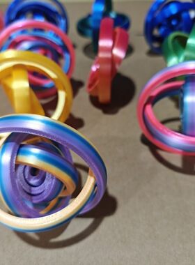 3d打印批发解压多环彩轮爆款玩具魔轮地摊爆品摆摊便宜礼物礼品