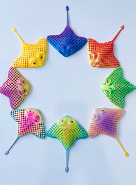 3d打印玩具魔鬼鱼玩具儿童益智玩具鳐鱼海洋生物批发爆款景区同款