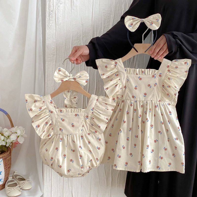 婴儿衣服25新款夏季女童花边连衣裙洋气公主姐妹装女宝甜美包屁衣,童装/婴儿装/亲子装,连身衣/爬服/哈衣,淘宝优惠券,粉丝福利购,淘宝优惠卷