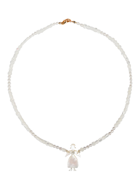 Unlogical Poem轻复古天然贝母雕刻Choker锁骨项链 2款