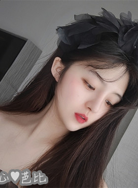 超仙女山茶花层层黑色发箍蕾丝