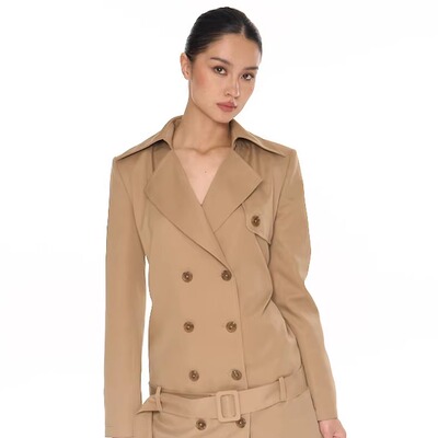 killerGirl英伦复古短款风衣女