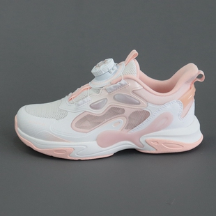 安踏儿童跑鞋女小童夏款网面旋钮透气减震回弹运动鞋322429921