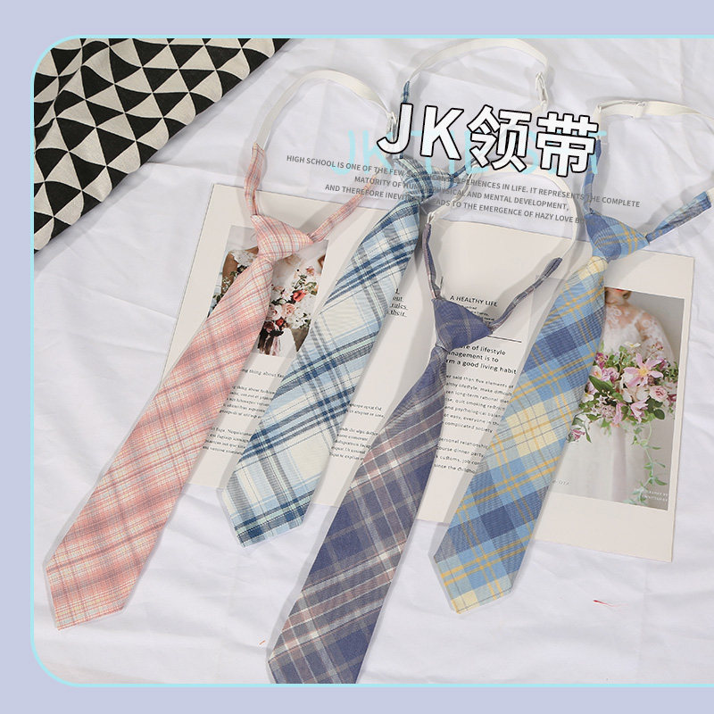 包邮日系女高中生jk制服英伦学院风格子免打结懒人jk领带休闲原创