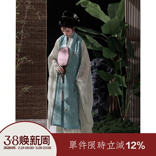 【上遥居】瓜瓞绵绵 明原创汉服女复原秋款立领大襟绣花比甲晚明