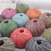 编格尔四季 渐变棉线手工diy彩色短段染喷毛线钩织围巾毛衣中细线