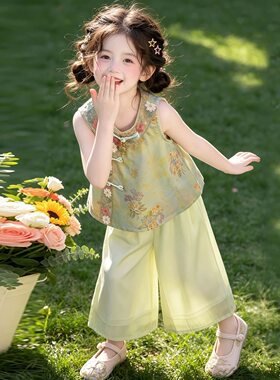 女童汉服套装夏季新款新中式