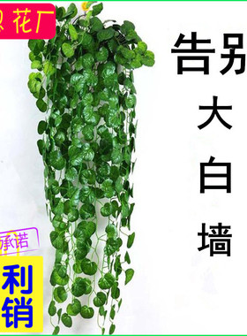 装饰垂吊仿真绿植植物假花藤条绿箩叶子室内挂墙塑料壁挂绿萝吊兰