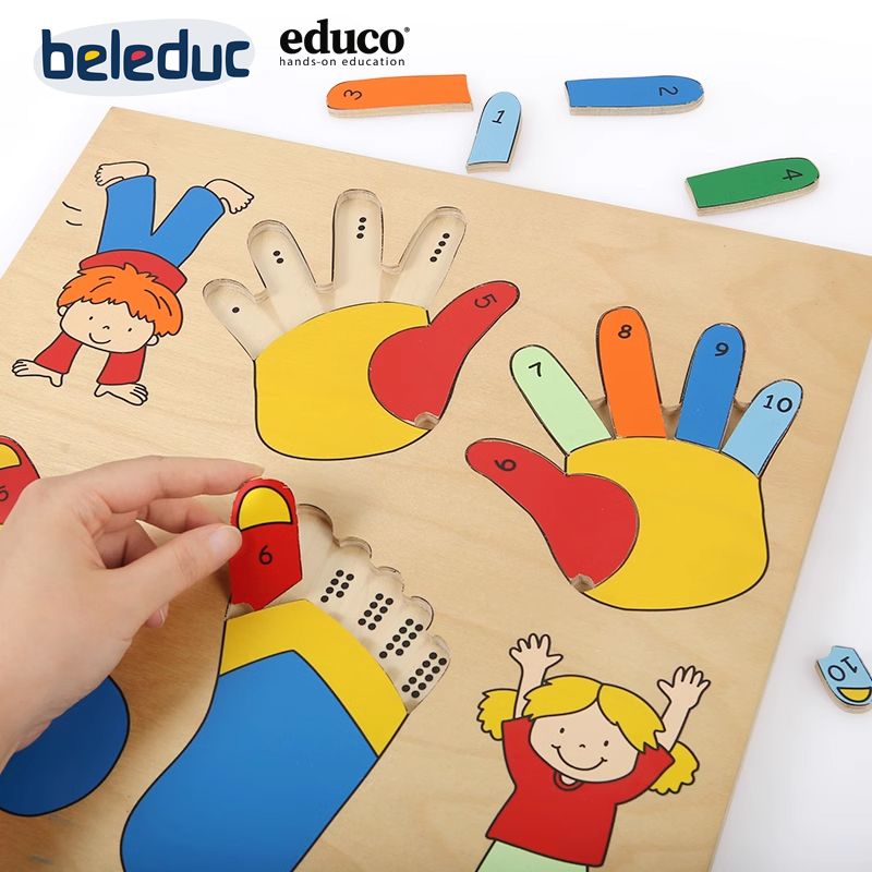 手足数字拼板游戏1-10数数