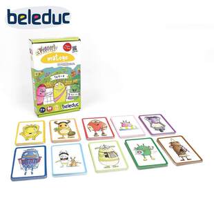 beleduc怪兽卡牌1-100数字认知玩中学7岁卡牌类玩具桌游加减乘除