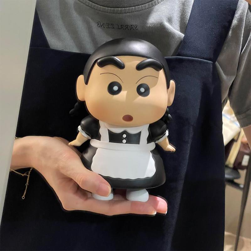 女仆小新辫子可以转动可爱摆件
