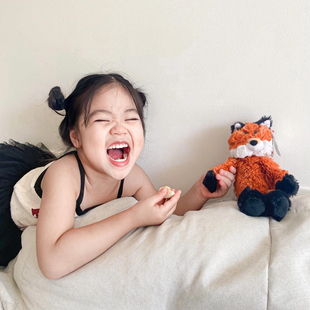 【正版授权】美国Ty黑耳狗可爱狗狗狐狸毛绒公仔玩具生日礼物玩偶