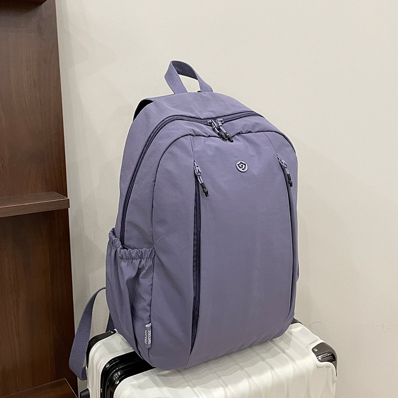 捷朗仕新款轻量化休闲背包女简约学生书包大容量便携牛津布双肩包