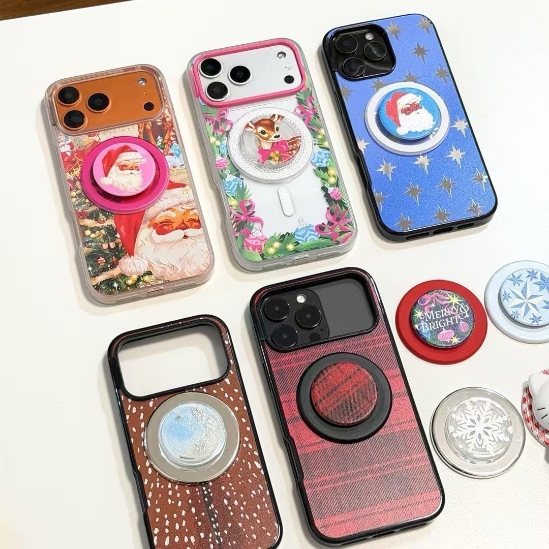 【泡泡骚超高版强磁吸手机壳】闪闪的季节支架底盘适配popsockes适用iphone17promax苹果16/15/14手机壳