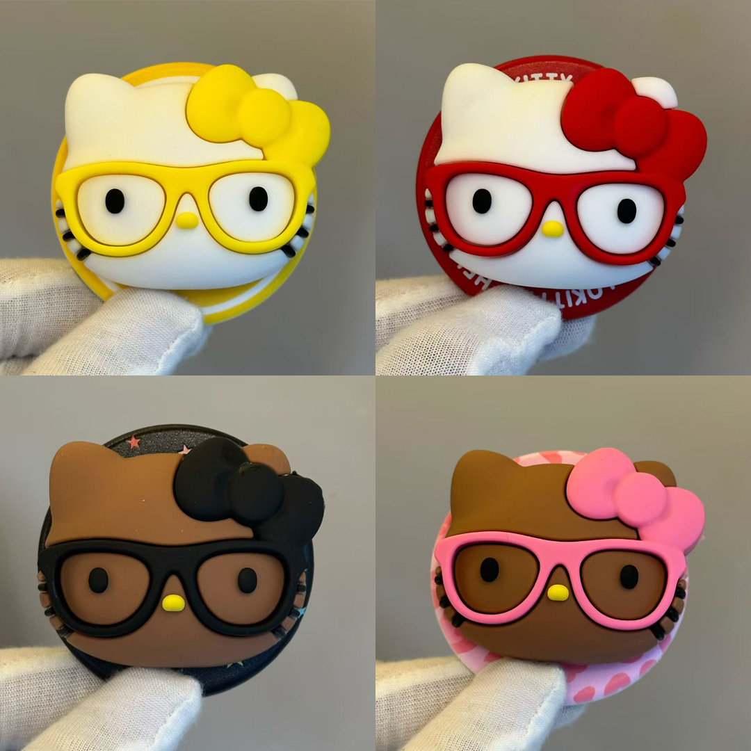 泡泡骚通用-手机气囊支架坐姿kitty磁吸支架可伸缩适配popsockets