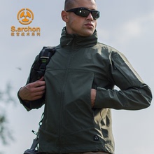 軟殼鯊魚皮軍迷戶外沖鋒衣男防水夾克戰術外套登山服 執政官秋冬季