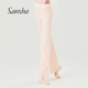 长裤 Sansha 芭蕾舞练功裤 秋冬抓绒保暖运动裤 热身 三沙少女舞蹈裤