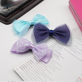 小女孩发卡女童 Sansha 儿童舞蹈发夹发饰网纱新款 可爱蝴蝶结