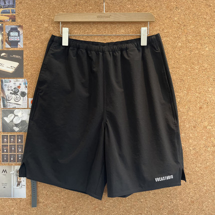 原创自制男士宽松休闲运动沙滩裤夏季速干透气简约百搭弹力五分裤