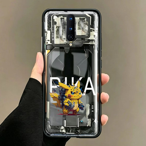 适用一加8/t替换原来玻璃透明后盖维修1+8pro手机电池后面背面后