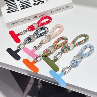 秋冬毛绒高端手机挂绳短款手指吊绳车钥匙扣环小挂饰挂链结实耐用