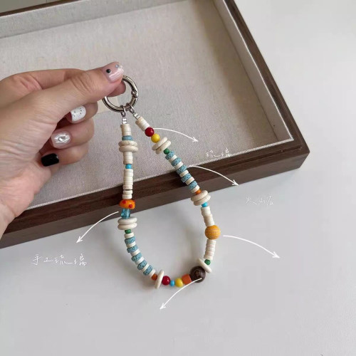 小红书同款橘子汽水diy串珠手机链条手机壳挂绳ins风可爱相机挂饰