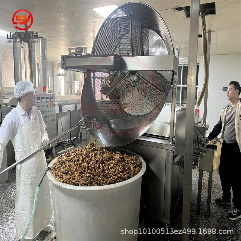 店家推荐鸡爪油炸锅自动搅拌油炸设备螺蛳粉猪脚油炸锅