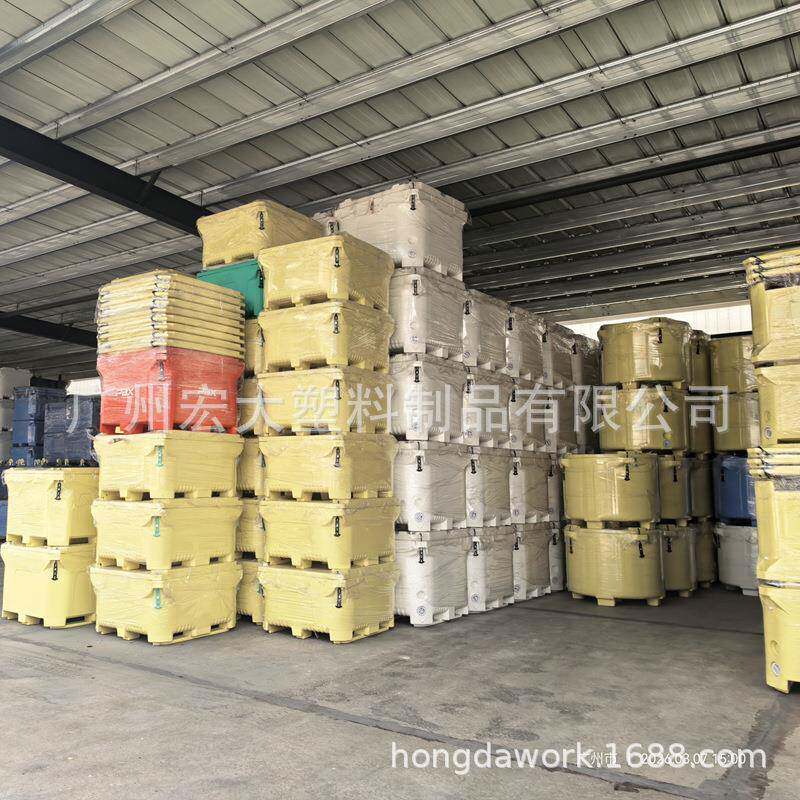 海鲜箱加工转运保温箱大型塑料滚塑PU发泡桶滚塑一体工艺冷藏箱