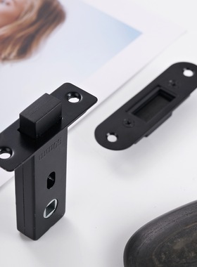 房门锁磁吸门锁磁力锁体执手配面板自动吸力锁舌磁吸静音磁性锁利