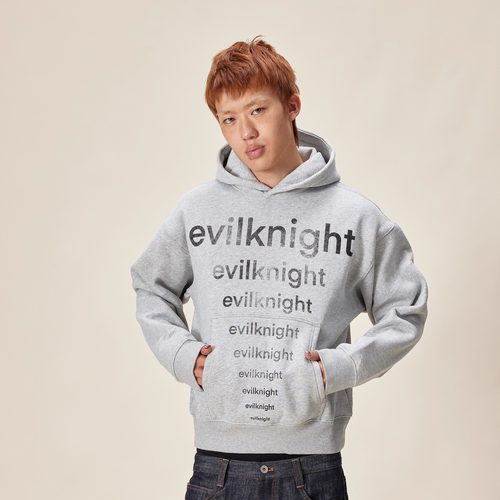 EK基础做旧印花加绒连帽卫衣