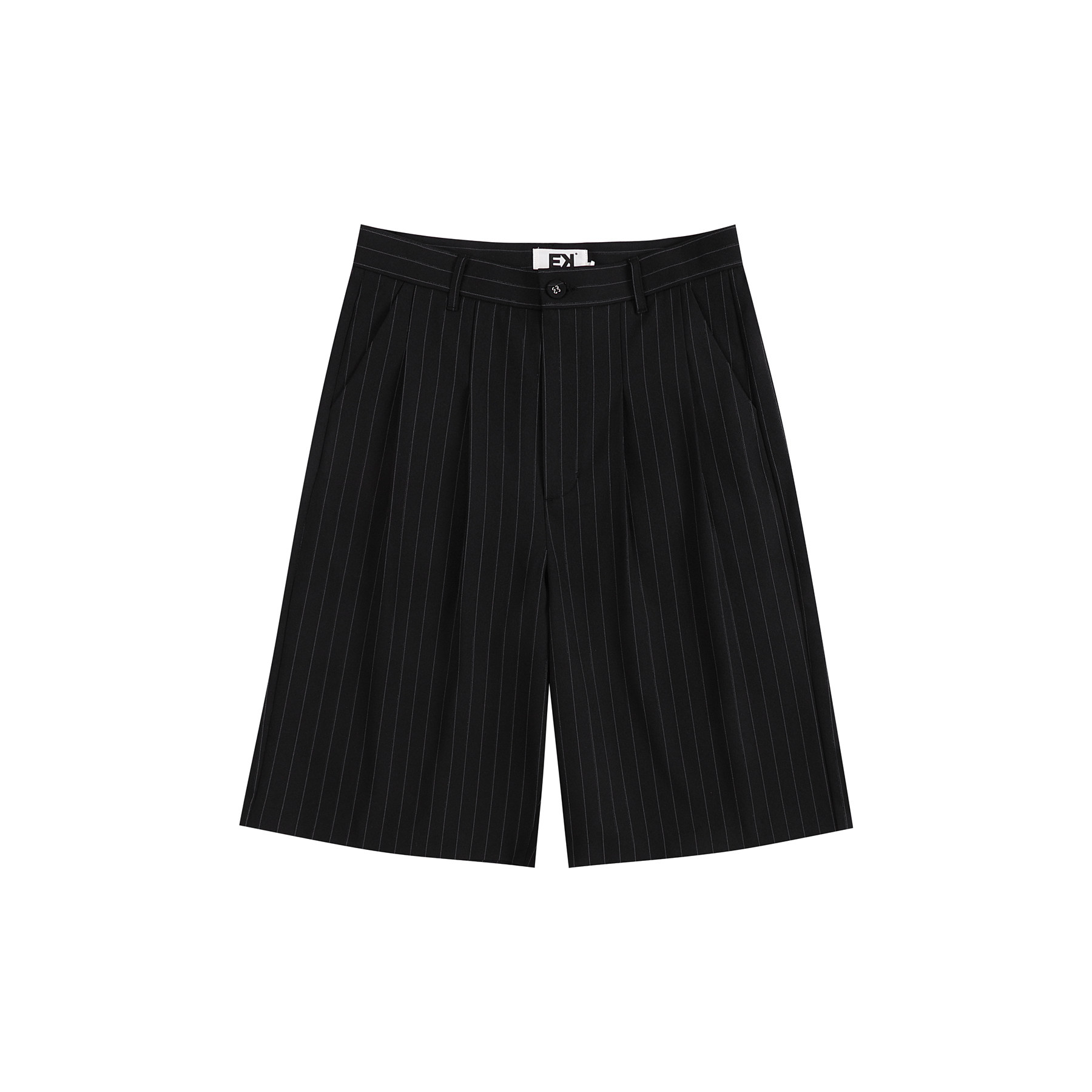 EK 春夏暗条纹西装七分裤2025新款潮时尚百搭宽松直筒休闲中裤