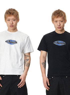 EK/EVILKNIGHT 2026年春季徽章logo短袖T恤纯棉亲肤透气简约上衣